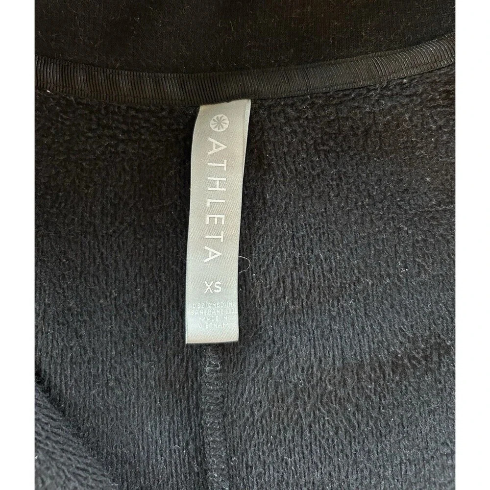Athleta Cozy Karma 1/4 Zip Sweatshirt Dress Black XS - Picture 7 of 10